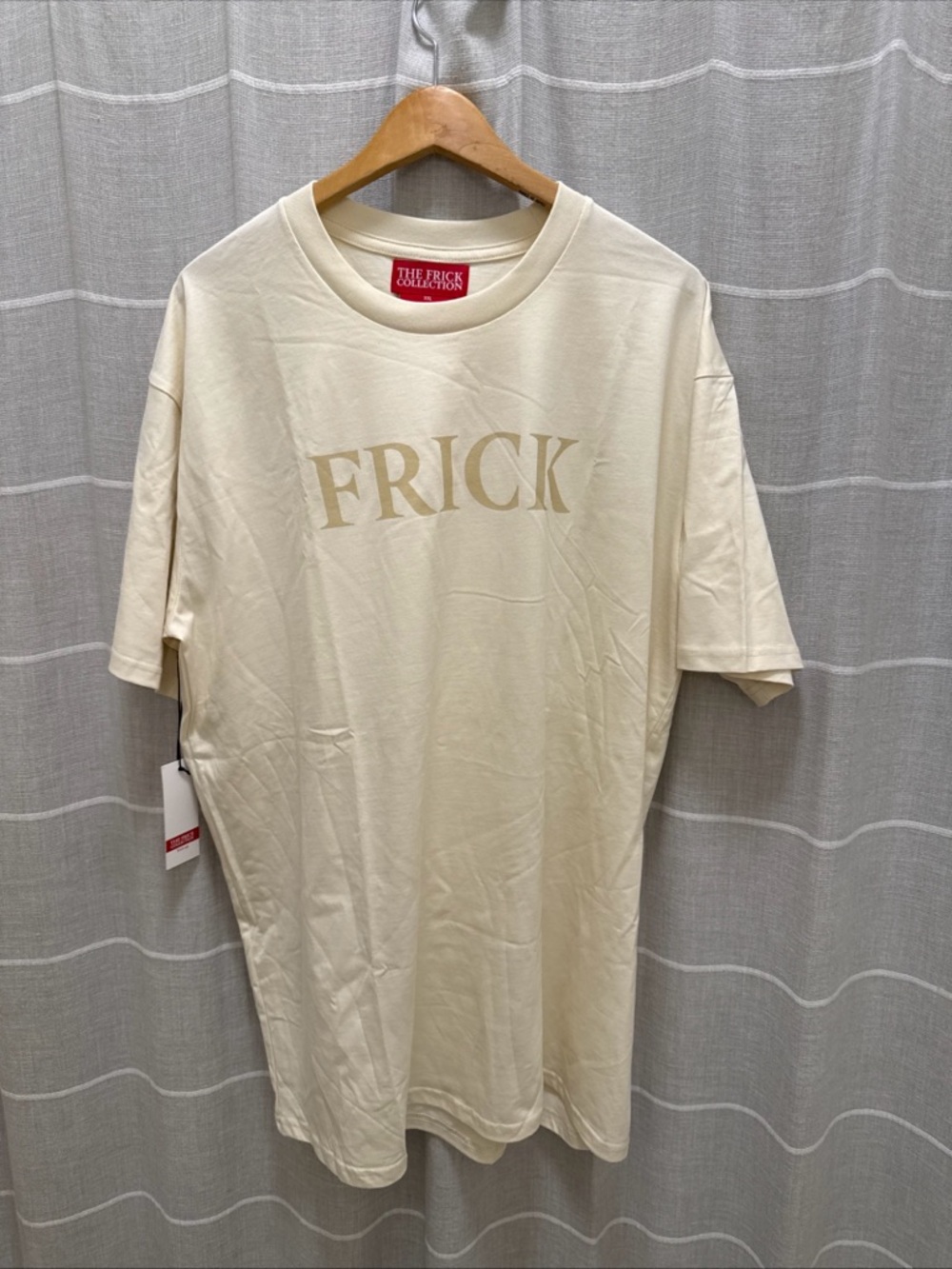 IC COLLECTION Men's Cream FRICK Logo Short-Sleeve Tee